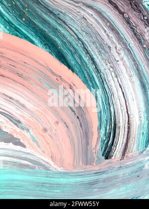 Abstrakt kreative Hand gemalten Hintergrund mit Pinselstrichen, Acrylmalerei auf Leinwand. Kreative abstrakte Hand gemalten Hintergrund, Textur, Backgrou Stockfoto