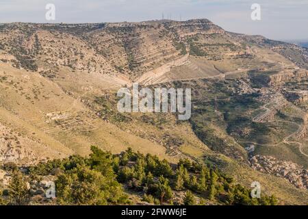 Riom of Wadi Dana Canyon im Dana Biosphere Reserve, Jordanien Stockfoto