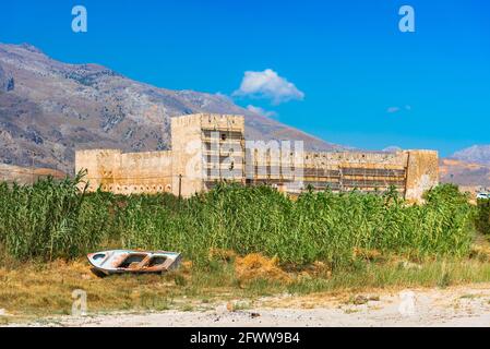 Schloss in Frangokastello Strand, Kreta, Griechenland Stockfoto