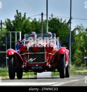 Oldtimer Alfa Romeo 6C 1750 Super Sport Zagato Von den 1929 Jahren, in denen er gewann die "Mille Miglia' Rennen Stockfoto
