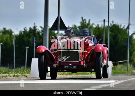 Oldtimer Alfa Romeo 6C 1750 Super Sport Zagato Von den 1929 Jahren, in denen er gewann die "Mille Miglia' Rennen Stockfoto