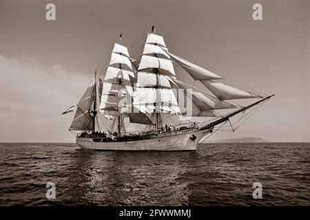 Tall Ship Europa Under Full Sail Stockfoto