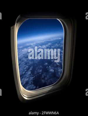 Blick Aus Dem Fenster Des Verkehrsflugzeugs Stockfoto