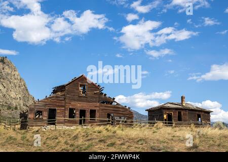 Historisches Haynes Ranch Bauernhaus in Osoyoos im Okanagan Valley, British Columbia, Kanada. Stockfoto