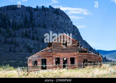 Historisches Haynes Ranch Bauernhaus in Osoyoos im Okanagan Valley, British Columbia, Kanada. Stockfoto