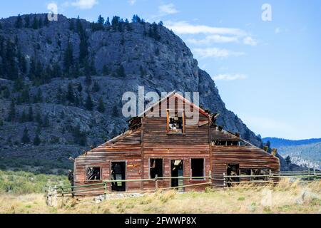 Historisches Haynes Ranch Bauernhaus in Osoyoos im Okanagan Valley, British Columbia, Kanada. Stockfoto