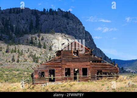 Historisches Haynes Ranch Bauernhaus in Osoyoos im Okanagan Valley, British Columbia, Kanada. Stockfoto