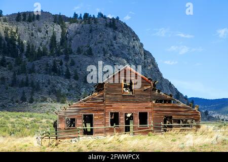 Historisches Haynes Ranch Bauernhaus in Osoyoos im Okanagan Valley, British Columbia, Kanada. Stockfoto