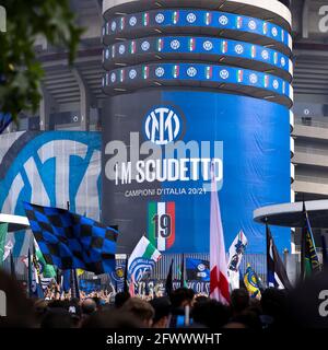 Mailand, Italien. Mai 2021. Serie A 2020/2021 Tage38 fc Inter gegen Udinese San Siro Stadion. (Foto: Fabrizio Andrea Bertani/Pacific Press) Quelle: Pacific Press Media Production Corp./Alamy Live News Stockfoto