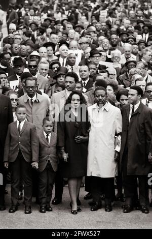 Coretta Scott King Führt Protestmarsch An Stockfoto