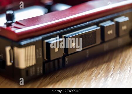 Walkman ® Kassetten-Player mit Retro-Musik Stockfoto