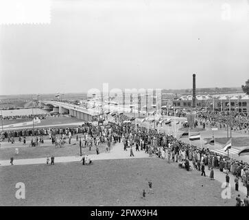 Eröffnung der neuen Amstel-Brücke durch Bürgermeister Dailly, Bürgermeister schneidet Band, 3. Juli 1954, CURMERS, Eröffnungen, Niederlande, Foto der Presseagentur des 20. Jahrhunderts, zu erinnerende Nachrichten, Dokumentarfilm, historische Fotografie 1945-1990, visuelle Geschichten, Menschliche Geschichte des zwanzigsten Jahrhunderts, Momente in der Zeit festzuhalten Stockfoto