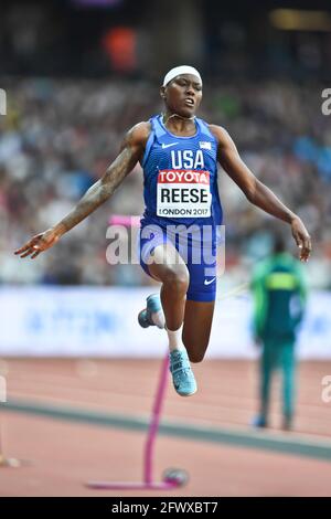 Britney Reese (USA). Long Jump Goldmedaille. Leichtathletik-Weltmeisterschaften der IAAF - London 2017 Stockfoto