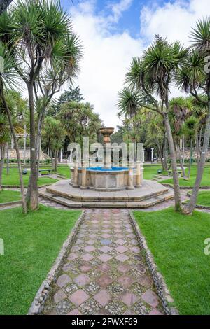 Brunnen im Enrique Olaya Herrera Nationalpark, Bogota, Kolumbien Stockfoto