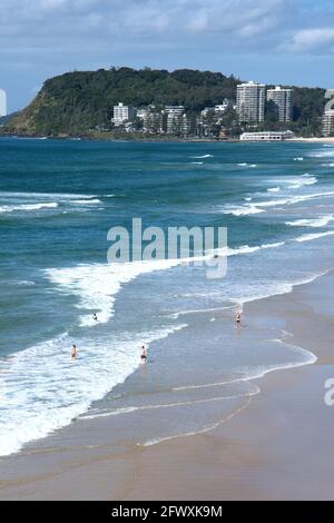 Burleigh Heads Beach in Queensland, Australien Stockfoto