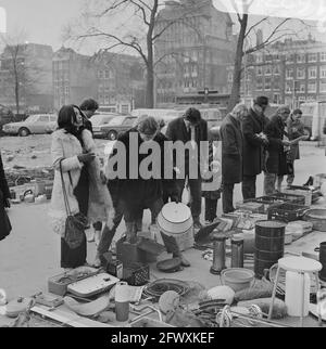 Öffentlichkeit am Waterlooplein, Amsterdam, 20. Februar 1971, Niederlande, 20. Jahrhundert Presseagentur Foto, Nachrichten zu erinnern, Dokumentarfilm, historische Foto Stockfoto