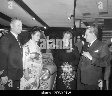 RAI eröffnet, Minister J. van Aartsen und Ehefrau, 18. Februar 1965, ECHTGENOTES, Niederlande, 20. Jahrhundert Presseagentur Foto, Nachrichten zu erinnern, Doku Stockfoto