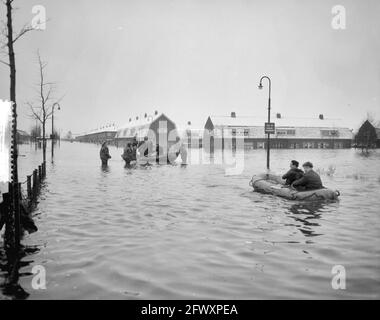 Desaster Tuindorp Oostzaan, 14. Januar 1960, Desaster, Niederlande, Foto der Presseagentur des 20. Jahrhunderts, zu erinnerende Nachrichten, Dokumentation, historischer ph-wert Stockfoto