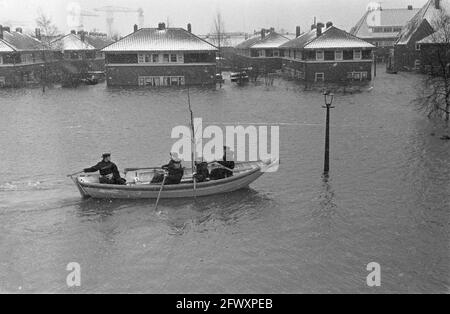 Desaster Tuindorp Oostzaan, 14. Januar 1960, Desaster, Niederlande, Foto der Presseagentur des 20. Jahrhunderts, zu erinnerende Nachrichten, Dokumentation, historischer ph-wert Stockfoto