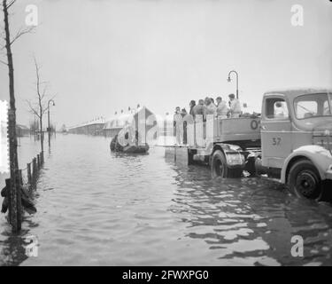 Desaster Tuindorp Oostzaan, 14. Januar 1960, Desaster, Niederlande, Foto der Presseagentur des 20. Jahrhunderts, zu erinnerende Nachrichten, Dokumentation, historischer ph-wert Stockfoto