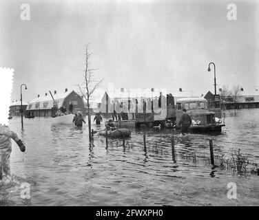 Desaster Tuindorp Oostzaan, 14. Januar 1960, Desaster, Niederlande, Foto der Presseagentur des 20. Jahrhunderts, zu erinnerende Nachrichten, Dokumentation, historischer ph-wert Stockfoto