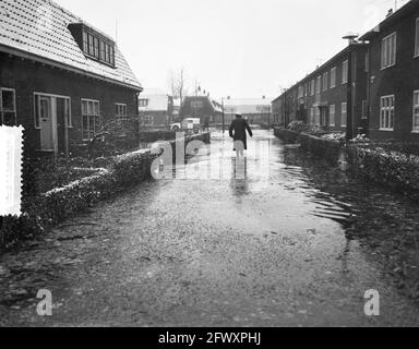 Desaster Tuindorp Oostzaan, 14. Januar 1960, Desaster, Niederlande, Foto der Presseagentur des 20. Jahrhunderts, zu erinnerende Nachrichten, Dokumentation, historischer ph-wert Stockfoto