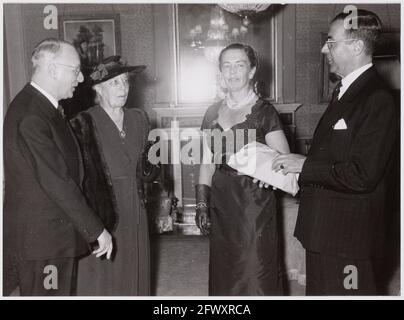 Empfang offizieller Wohnsitz, Image-Datei OSIM00006003926, Niederlande, Presseagentur des 20. Jahrhunderts Foto, Nachrichten zu erinnern, Dokumentarfilm, historische ph Stockfoto