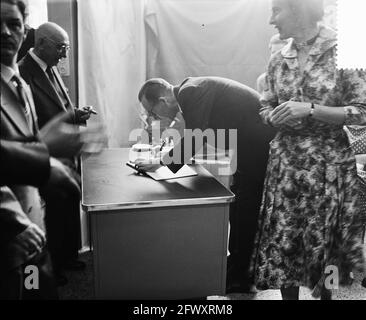 Empfang von Sieben, 26. Juni 1956, Empfänge, Niederlande, 20. Jahrhundert Presseagentur Foto, Nachrichten zu erinnern, Dokumentarfilm, historische Fotografie Stockfoto