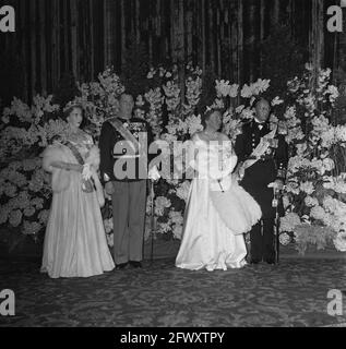 Reception Ridderzaal, 27. April 1954, Empfänge, Niederlande, Foto der Presseagentur des 20. Jahrhunderts, zu erinnerende Nachrichten, Dokumentarfilm, historische Fotografie Stockfoto