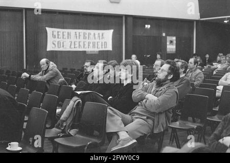 Protestveranstaltung Bau- und Holzgewerkschaft FNV gegen WWV-Gesetz, 22. Februar 1985, Protestveranstaltungen, Niederlande, Presseagentur phot Stockfoto