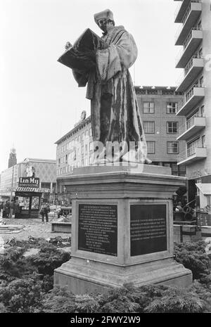 Erasmus wird in Rotterdam verlegt, 10. September 1963, Skulpturen, Niederlande, 20. Jahrhundert Presseagentur Foto, Nachrichten zu erinnern, Dokumentarfilm, seine Stockfoto