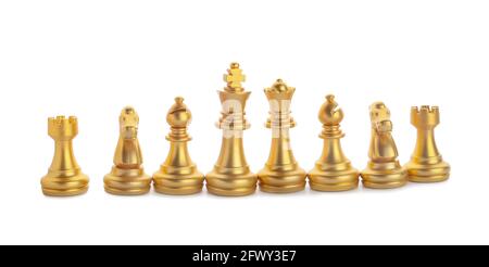 Figuren auf weißem Hintergrund Stockfoto
