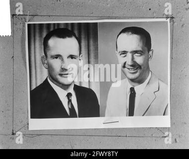 Rennteam Holland nach Kanada, vor Abfahrt von links nach rechts B. Pon, R. Slotenmaker und jhr. D. VAN LENNEP [BESCHREIBUNG UND TITEL MÖGLICHERWEISE INCO Stockfoto