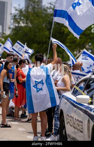 Israel-Kundgebung in Hallandale, FL, USA Stockfoto