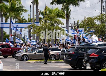 Israel-Kundgebung in Hallandale, FL, USA Stockfoto