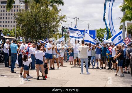 Israel-Kundgebung in Hallandale, FL, USA Stockfoto