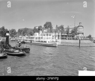 Krankenhausschiff J. Henry Dunant zum Roode Kruis in Rotterdam, 23. Mai 1959, Krankenhausschiffe, Niederlande, Foto der Presseagentur des 20. Jahrhunderts, Nachrichten zur Erinnerung, Dokumentarfilm, historische Fotografie 1945-1990, visuelle Geschichten, Menschliche Geschichte des zwanzigsten Jahrhunderts, Momente in der Zeit festzuhalten Stockfoto