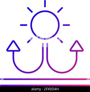 Stoff mit reflektierenden Teilen Gradient lineares Vektor-Symbol Stock Vektor