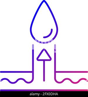 Feuchtigkeitsableitendes Material mit linearem Vektorsymbol Stock Vektor