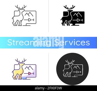 Symbol für das Streaming von Dokumentarfilmen Stock Vektor