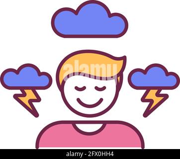 RGB-Farbsymbol für Spannungswiderstandskenntnisse Stock Vektor