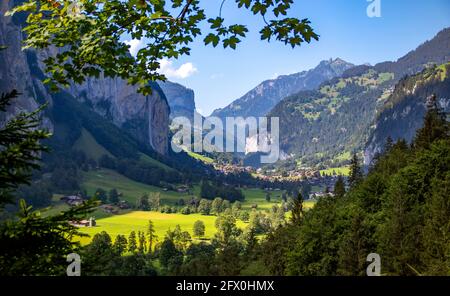 Lauterbrunnental Stockfoto