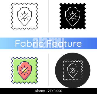 Symbol für UV-Schutzgewebe Stock Vektor