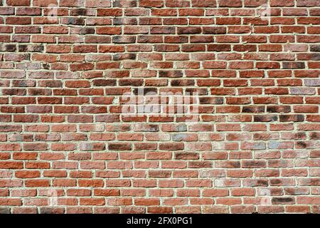 Alte rot-braune Ziegelwand. Textur Hintergrund Stockfoto