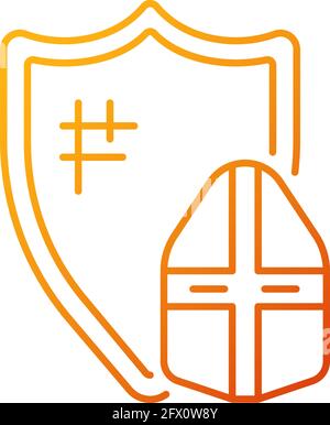 Ritter Rüstung Gradienten linearen Vektor-Symbol Stock Vektor