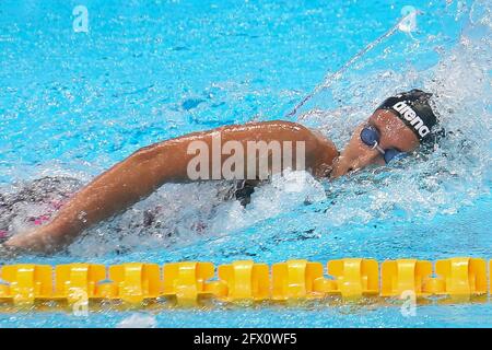 Simona Quadarella aus Italien 1. Platz, Final 400 m Freestyle während der len Europameisterschaft 2021, Schwimmveranstaltung am 23. Mai 2021 in der Duna Arena in Budapest, Ungarn - Foto Laurent Lairys / DPPI Stockfoto