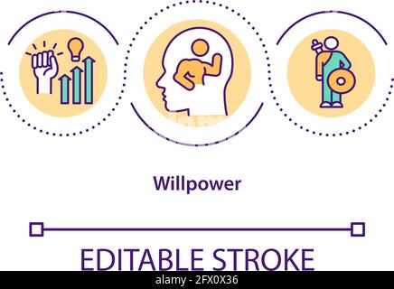 Symbol „Willpower Concept“ Stock Vektor
