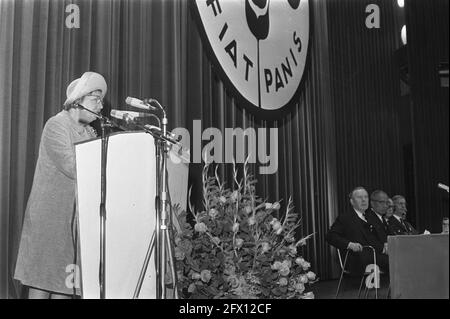 Königin Juliana eröffnet den 2. FAO World Food Congress im Kongresszentrum, Den Haag, Königin Juliana während einer Rede vor dem FAO-Vorstand am 16. Juni 1970, CONGRESCENTRA, Queens, Eröffnungen, Niederlande, Foto der Presseagentur des 20. Jahrhunderts, zu erinnerende Nachrichten, Dokumentarfilm, historische Fotografie 1945-1990, visuelle Geschichten, Menschliche Geschichte des zwanzigsten Jahrhunderts, Momente in der Zeit festzuhalten Stockfoto