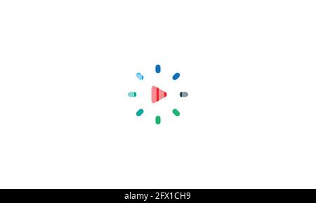 Abstrakte bunte Spiel Symbol Logo Design Illustration Stock Vektor