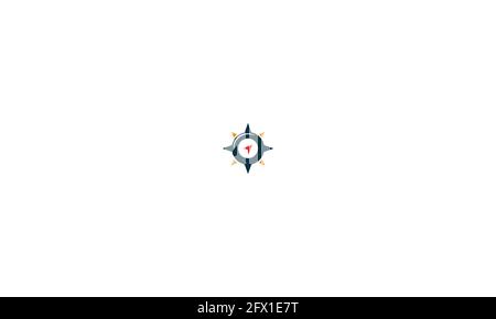 Creative Compass Concept Logo Design-Vorlage oder Kompass-Navigationslogo Symbolvektor Stock Vektor
